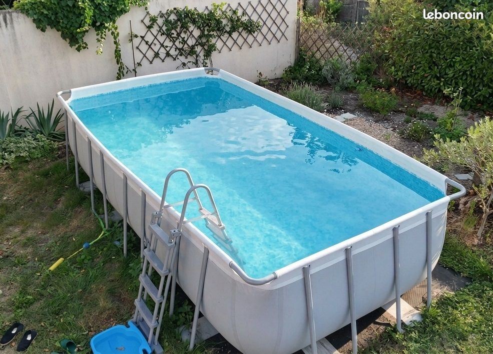 Piscine hors-sol Bestway 5,49 x 2,74 avec pompe à chaleur et bâche à bulles (image 1)