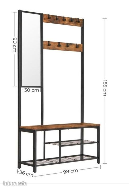 Vend porte manteau avec banc et miroir (image 2)