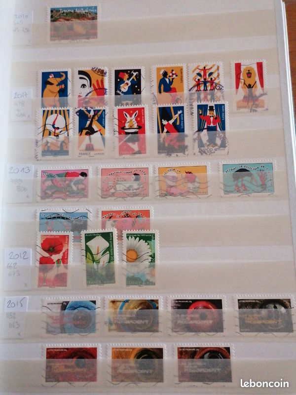 Timbres adhésifs français (image 2)