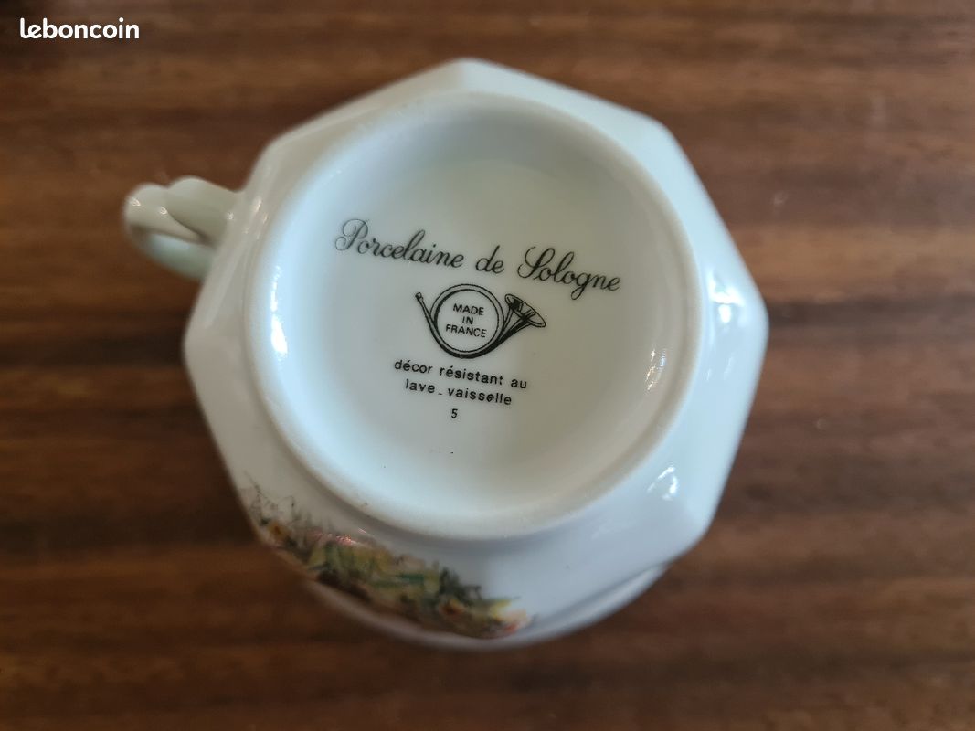 Tasse assiette chat porcelaine (image 5)