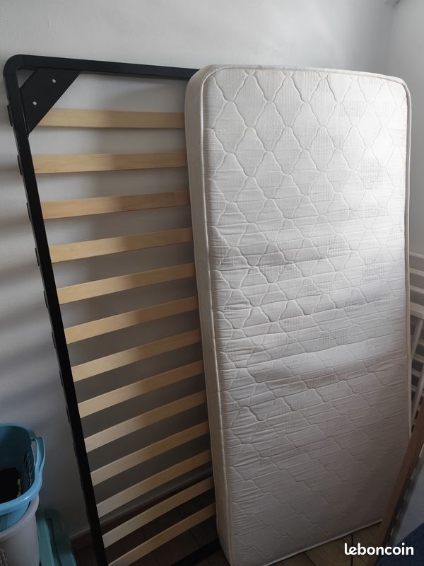 Sommier+matelas 90 cm (image 1)