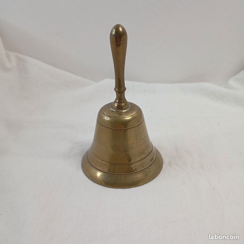 Grande Cloche Cheval Vintage En Laiton 4 Pouces - Belle Patine Ancienne