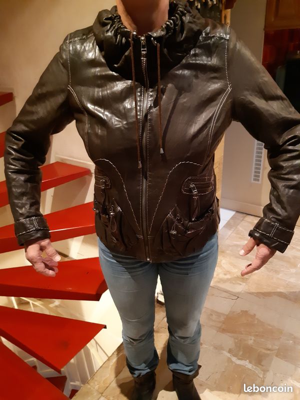 Blouson Marron TANAÏS Taille 40 (étiquette 42) - Neuf Sans étiquette, Fabrication France
