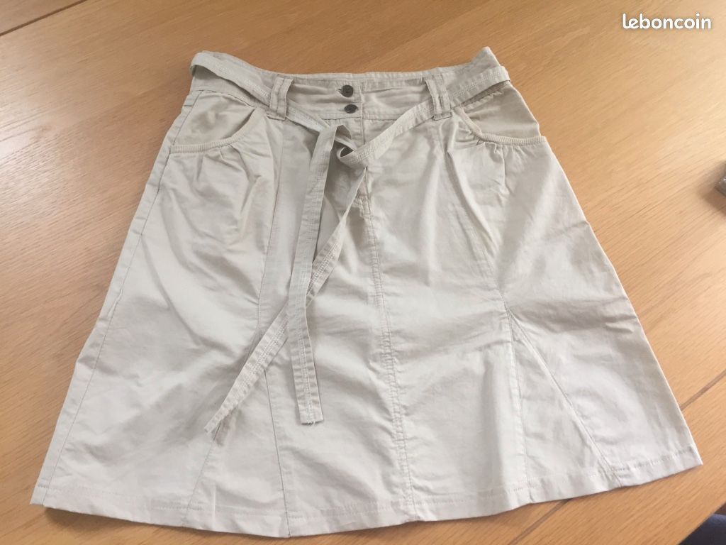 Jupe évasée beige - Kiabi - Taille 38 (image 1)