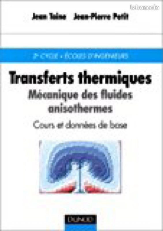 Transferts thermiques Mécaniques des fluides (image 1)