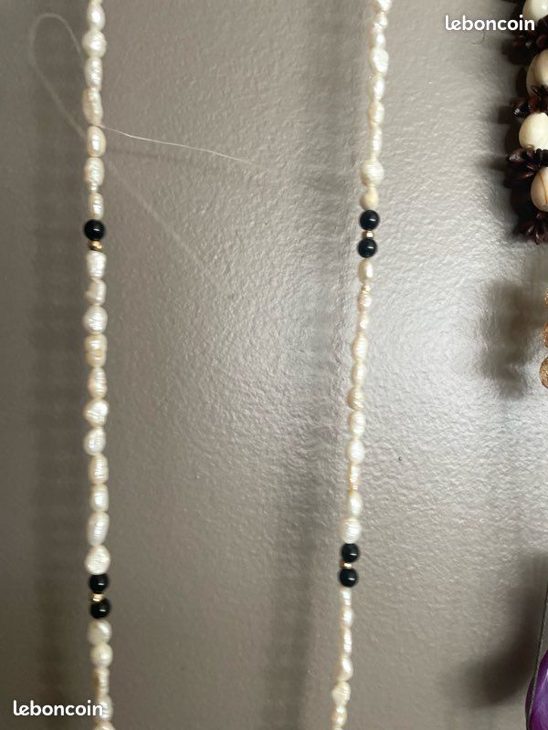 Collier Ancien En Véritables Perles D'eau Douce - Occasion, Bijou Vintage Intemporel