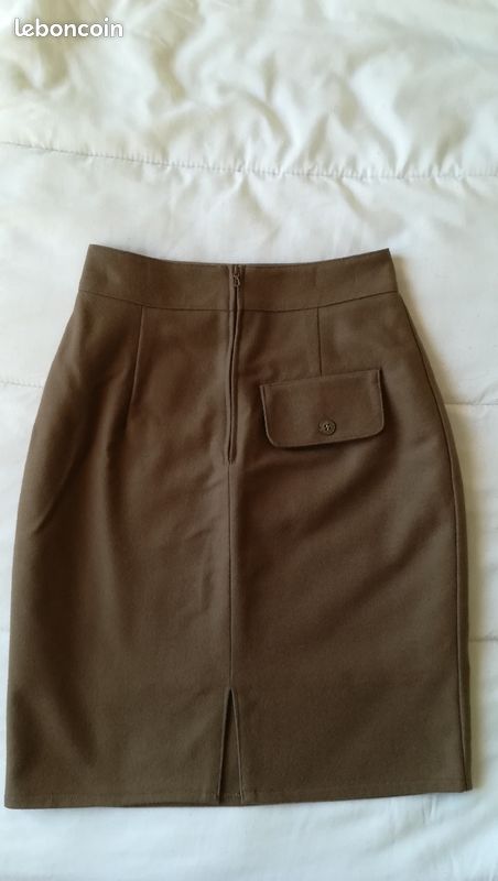Jupe droite 80% laine TBE (image 3)
