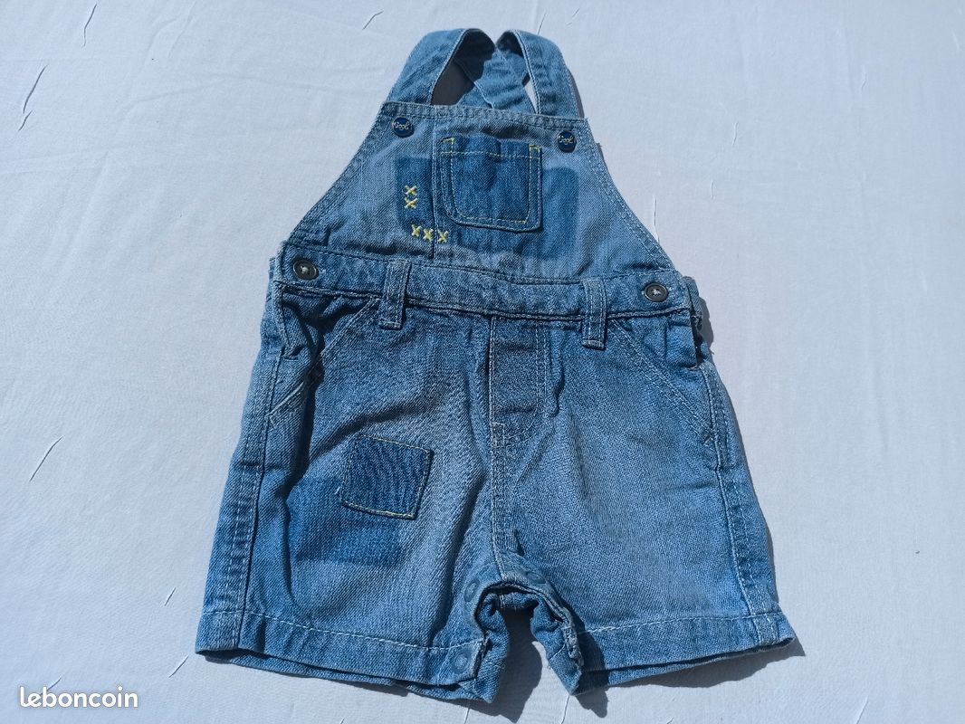 Combinaison bébé en jean's taille 12 mois - Marque Grain de Blé (image 1)