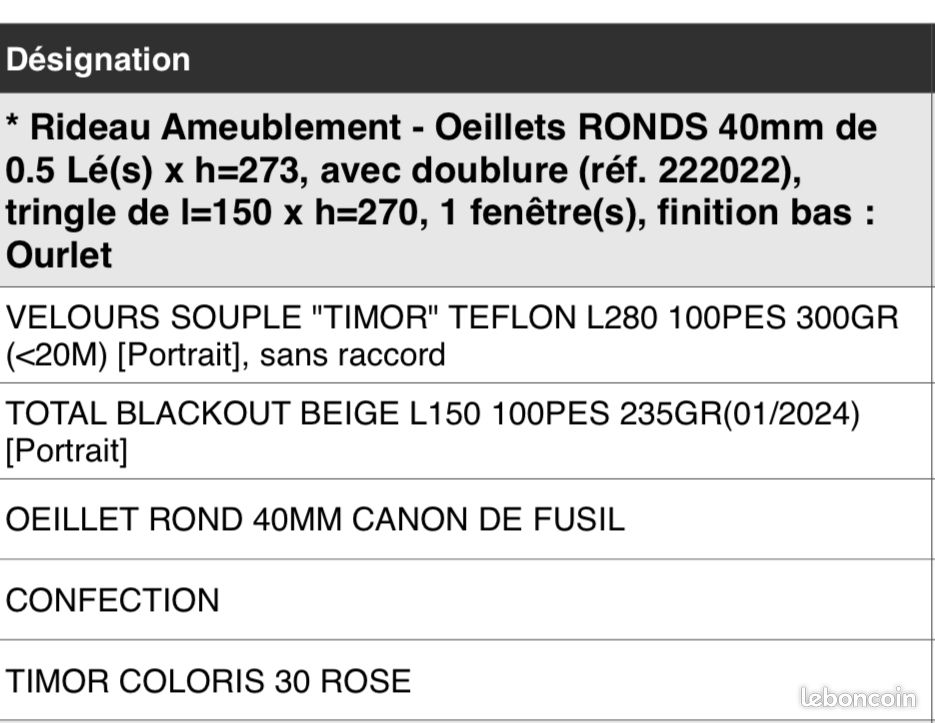 Rideaux velours souple avec occultant et voilage (image 7)