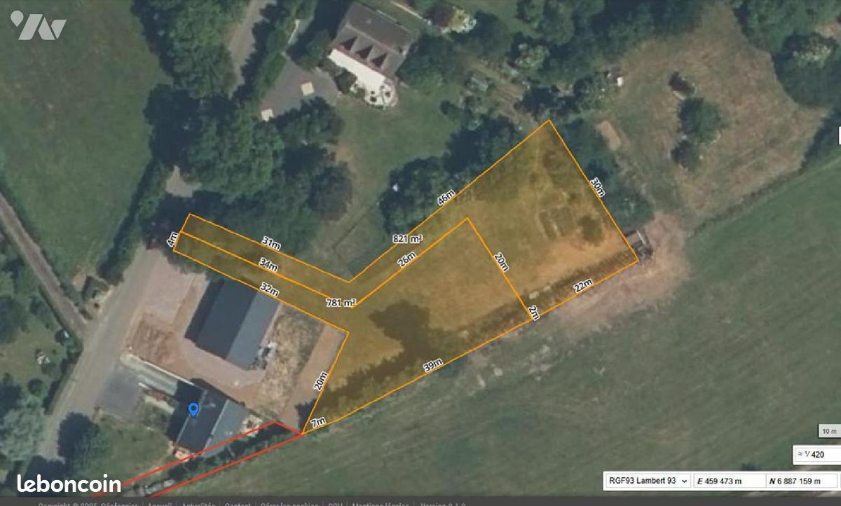 Terrain 781 m² · à Gouvix · 781 m² · 86 119 €