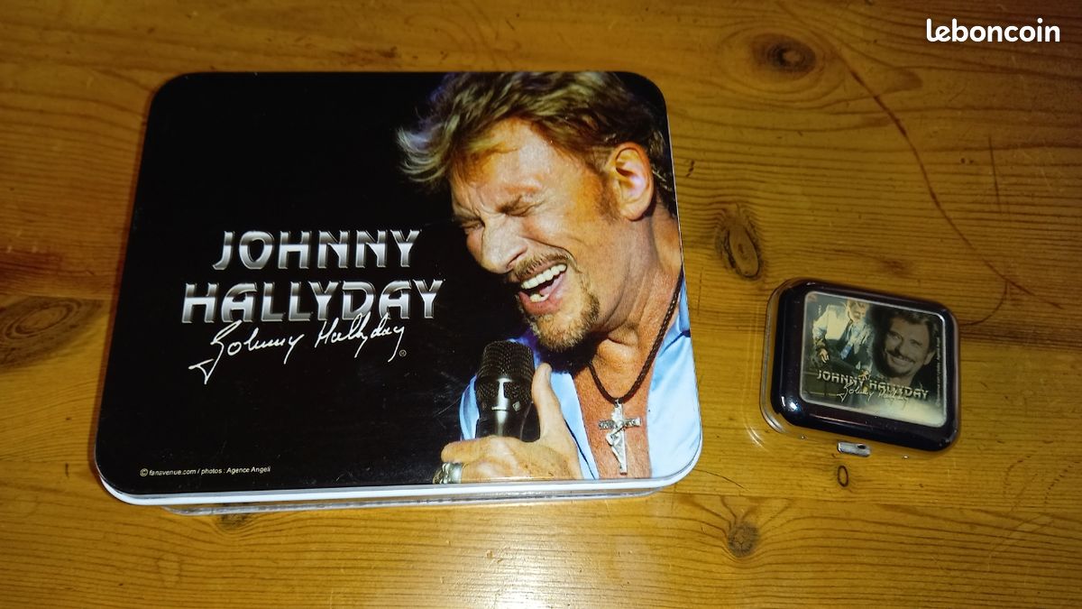 Bote cigarette + briquet Johnny Hallyday - Collection