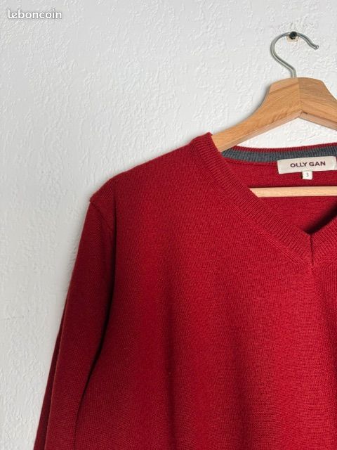 Pull / Rouge / S / Olly Gan / Homme (image 3)