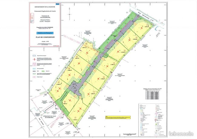 Terrain 348 m² Saussemesnil