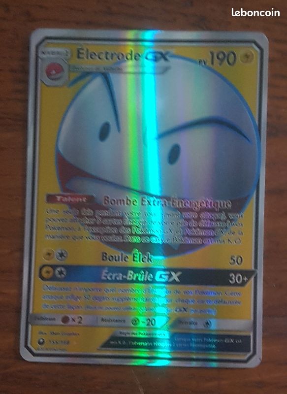 Carte pokémon électrode gx, mandrillon et engloutyran gx et cancrelove gx en lot (image 3)