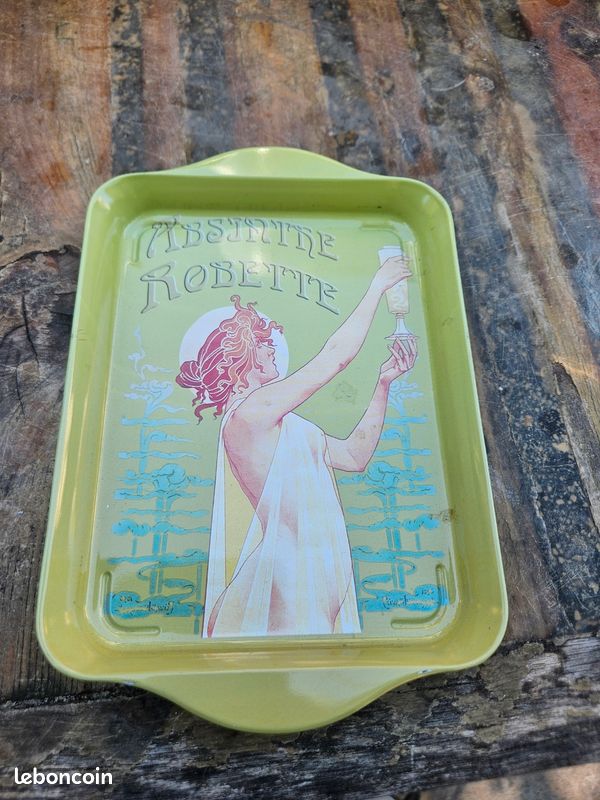 Plaque métal ABSINTHE BLANQUI 15 x 20 cm déco rétro vintage
