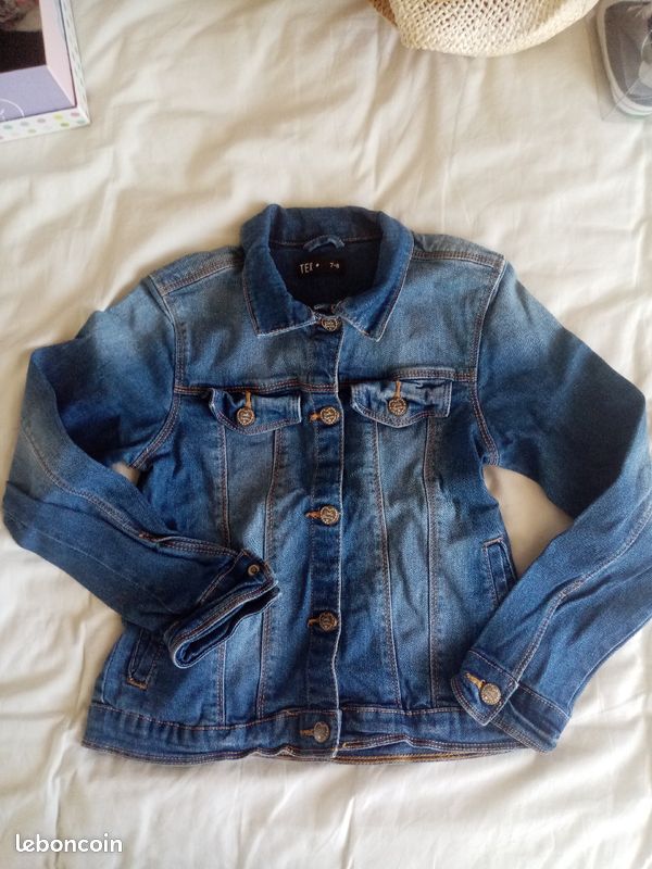 Veste en jean fille 7 à 8 ans (image 1)