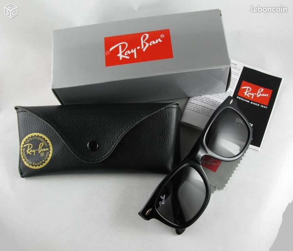 Ray-ban Wayfarer coloris noir imprimé rouge (image 1)