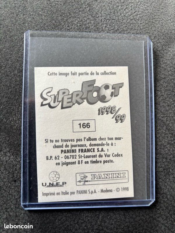 Gros lot cartes panini Super Foot 1998-99 superbe état - Collection Gros lot cartes panini Super Foot 1998-99 superbe état - Collection