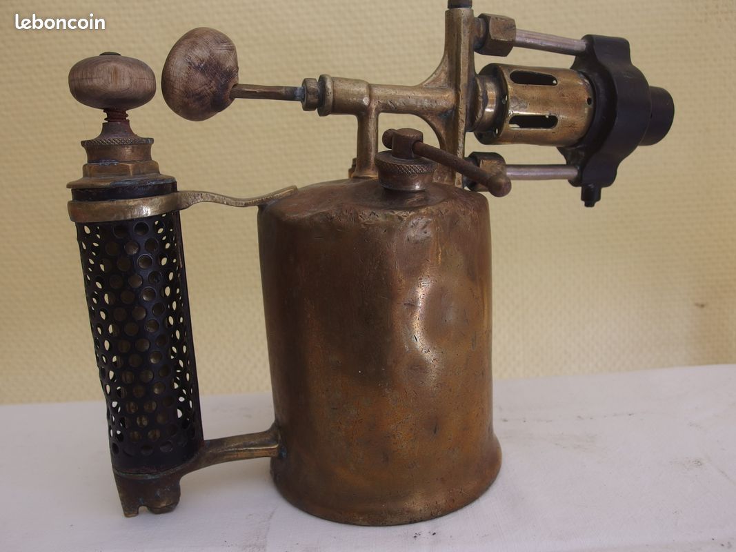 Ancienne lampe à souder-chalumeau en cuivre (image 1)
