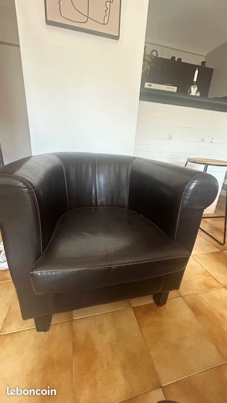 Fauteuil Club FLY PEPPONE Mustang Marron (image 5)