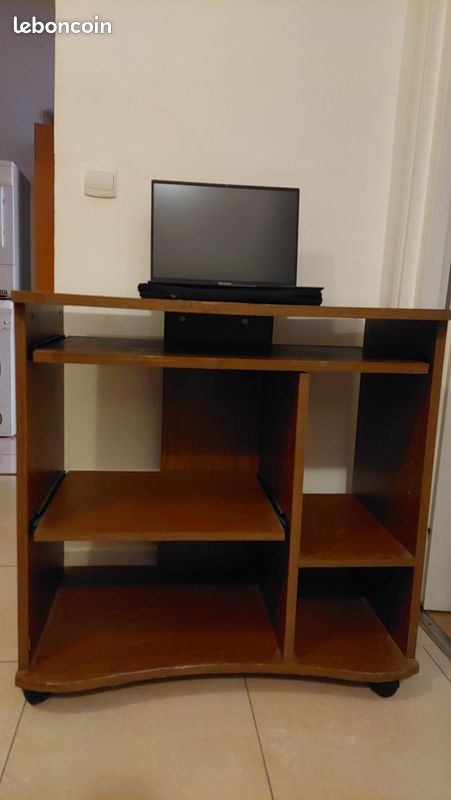 Bureau pour ordinateur avec tiroir pour clavier coullissable (image 2)