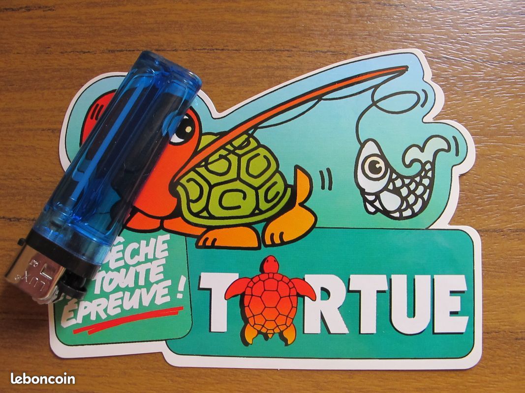 Autocollant Tortue pêche , prix livré en suivi , LIRE (image 1)