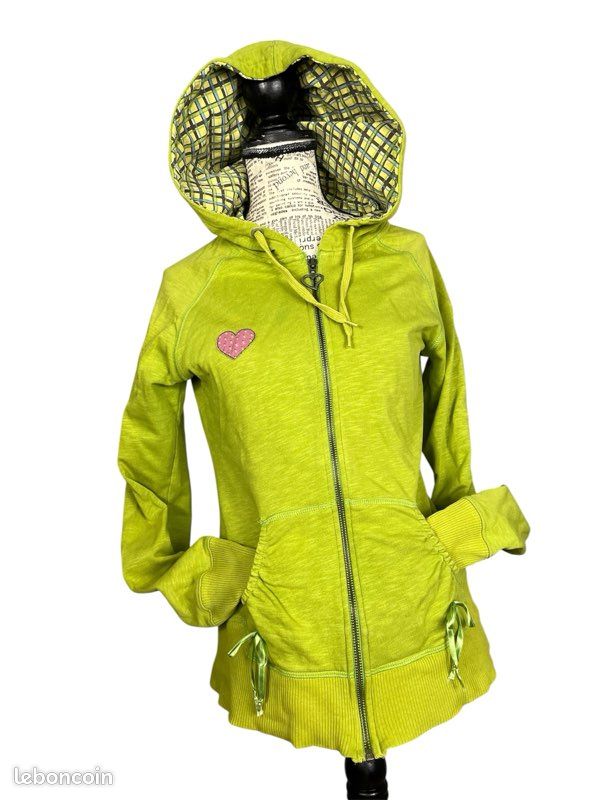 Veste roxy vintage fancy vert clair à capuche - M - Vêtements