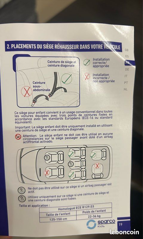 Réhausseur Sparco (image 3)