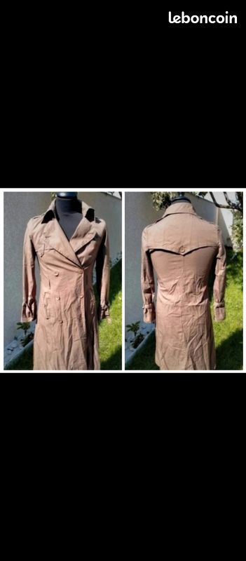 Manteau trench kaki marron neuf vintage (image 6)