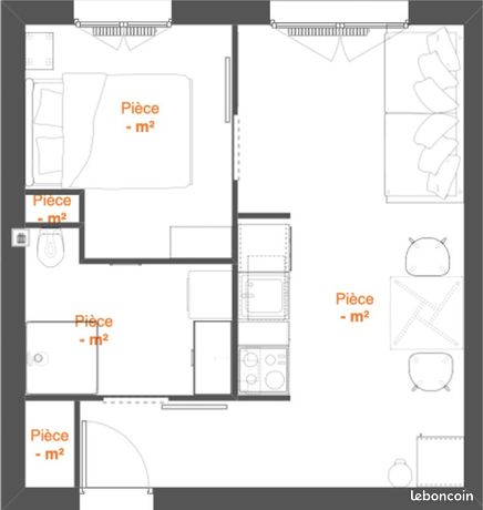 Appartement T2 meublé refait à neuf