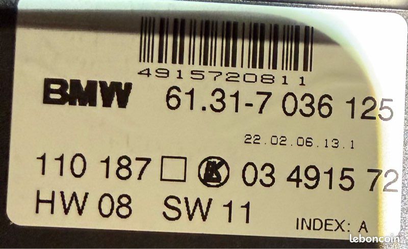 BMW Z4 E85 UNITE de RÉGLAGE SIÈGE CONDUCTEUR (image 2)