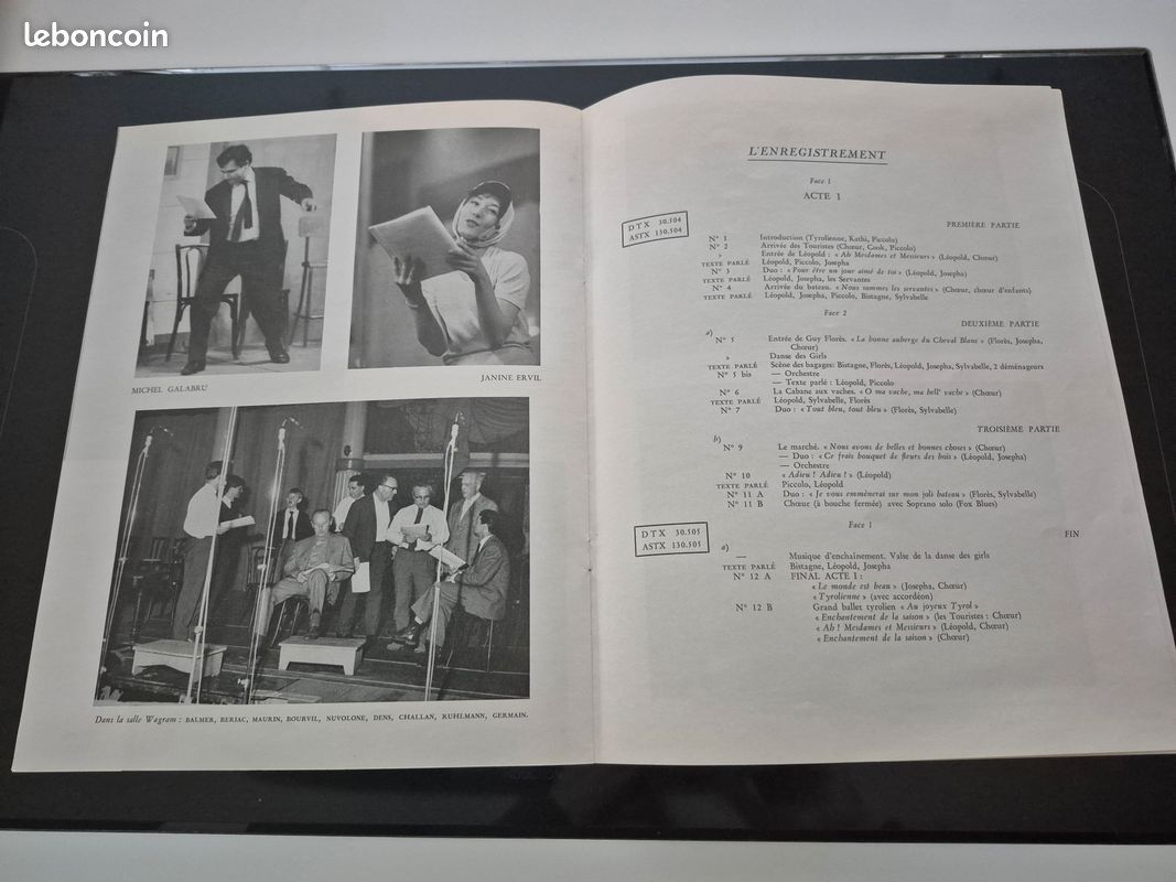 DISQUE VINYLE operette l'auberge du cheval blanc (image 8)