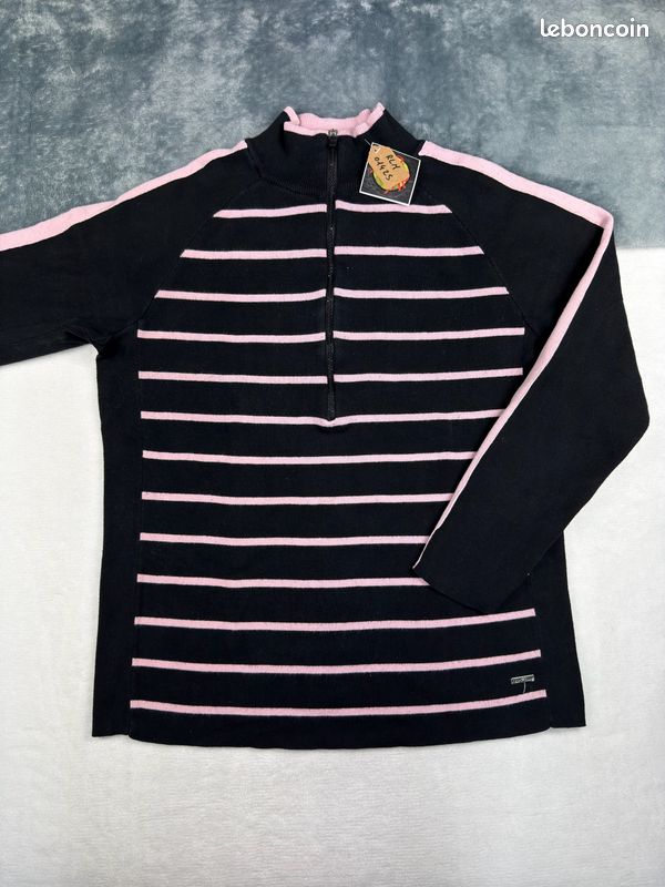 Pull Rayé Femme ICI & MAINTENANT - Taille 4, Coton/polyester, Parfait état