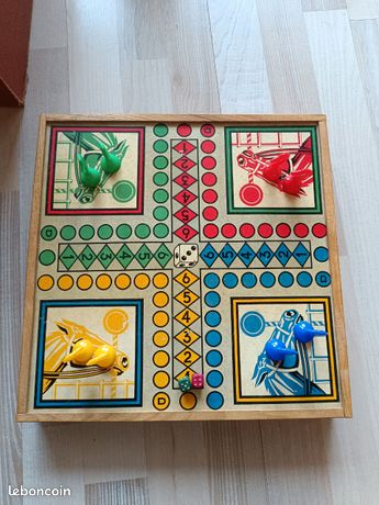 DUO de PLATEAUX de JEUX ANCIENS, Jeu de L'Oie et du