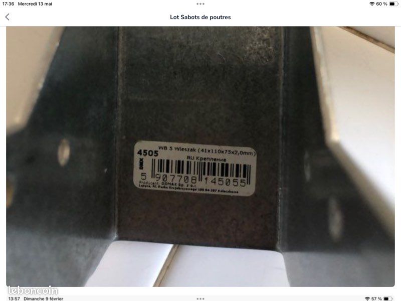 Lot de sabots galvanisé (image 2)