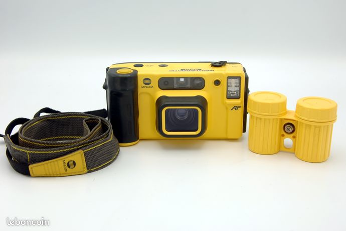 Minolta Weathermatic Dual 35 – Appareil Photo étanche De Plongée – Pour Pièces – Jaune