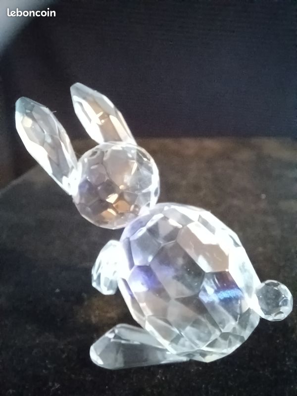 Bibelot lapin en verre taillé (image 8)