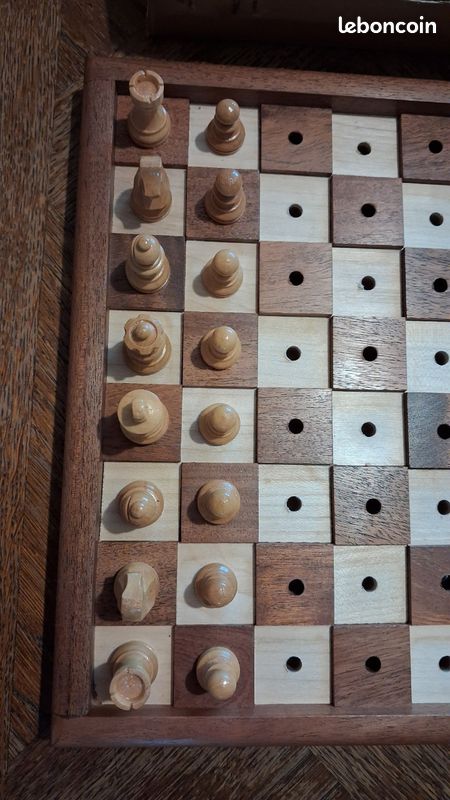 Jeu d'échecs en bois non voyant/Mal voyant (image 5)