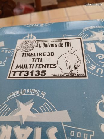 Tirelire 3D Titi AVENUE OF THE STARS Looney Tunes multi fentes céra