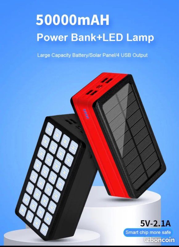 Banque d'énergie solaire portable de camping avec de fortes lumières LED (image 8)