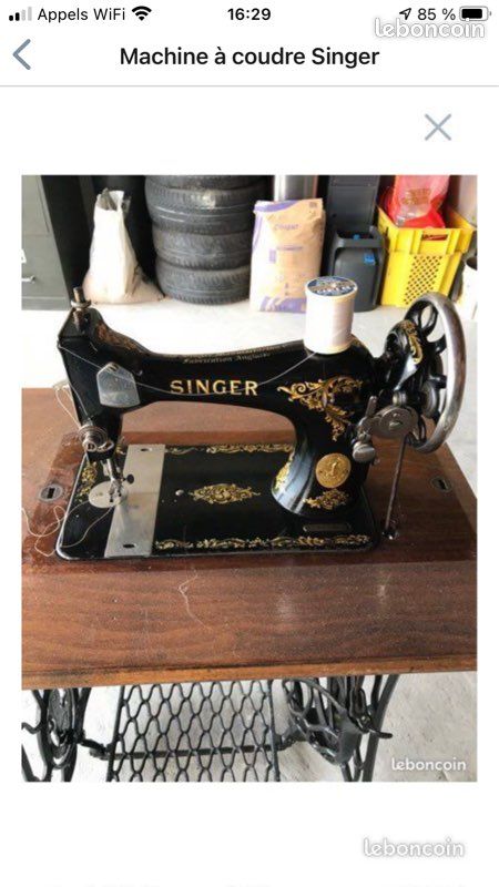 Ancienne machine à coudre Singer (image 1)