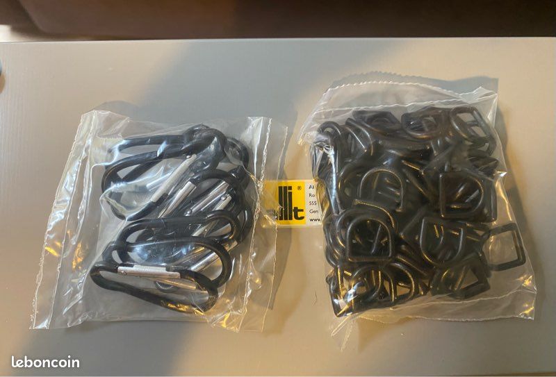 Mousquetons, boucles clips et anneaux en D NEUFS (image 3)