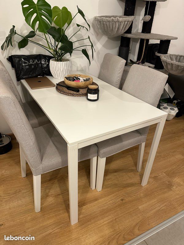 Table à manger + 4 chaises (image 1)