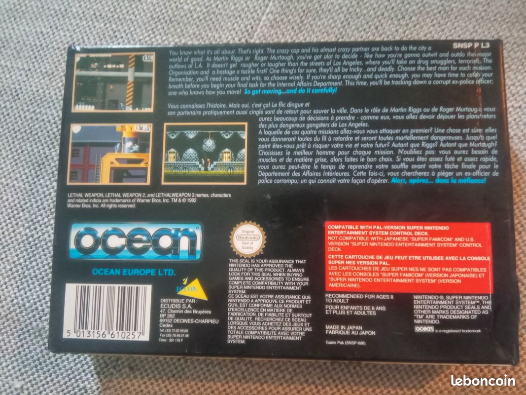L’arme fatale ( lethal weapon )super Nintendo fah (image 2)
