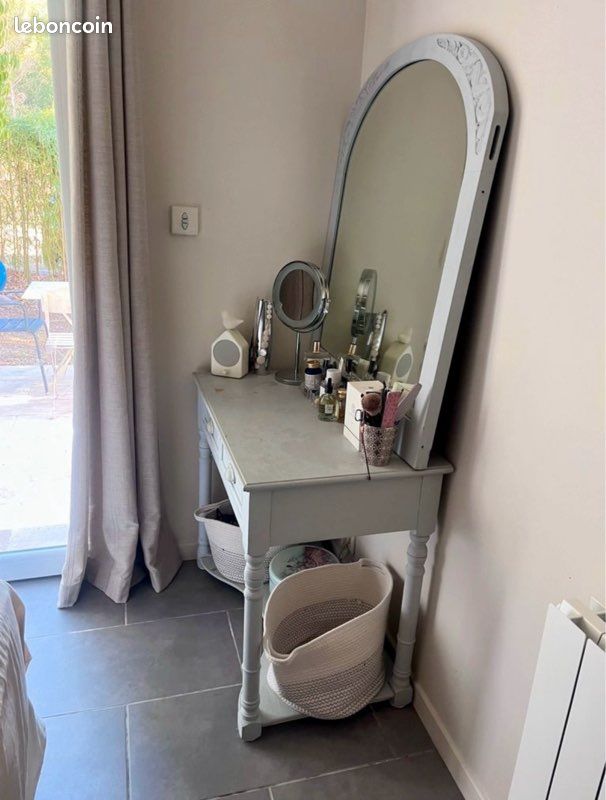 Coiffeuse et miroir vintage (image 4)