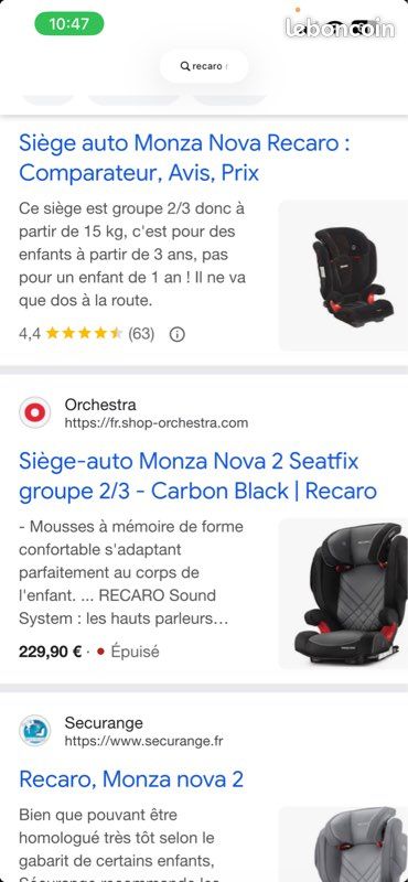 Sièges auto enfant (image 2)