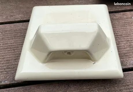 Porte-Savon Ancien Métro – Céramique Blanche Faïence Rétro Salle De Bain