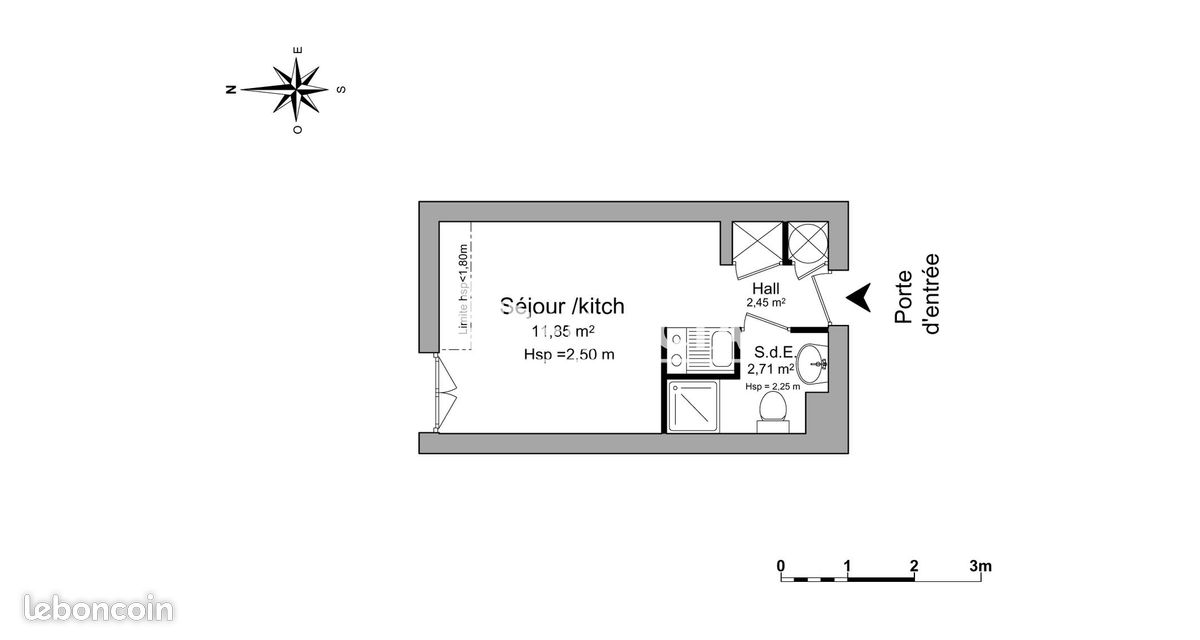 Appartement 1 pièce 17 m² · à Antony · 17 m² · 657 €/mois