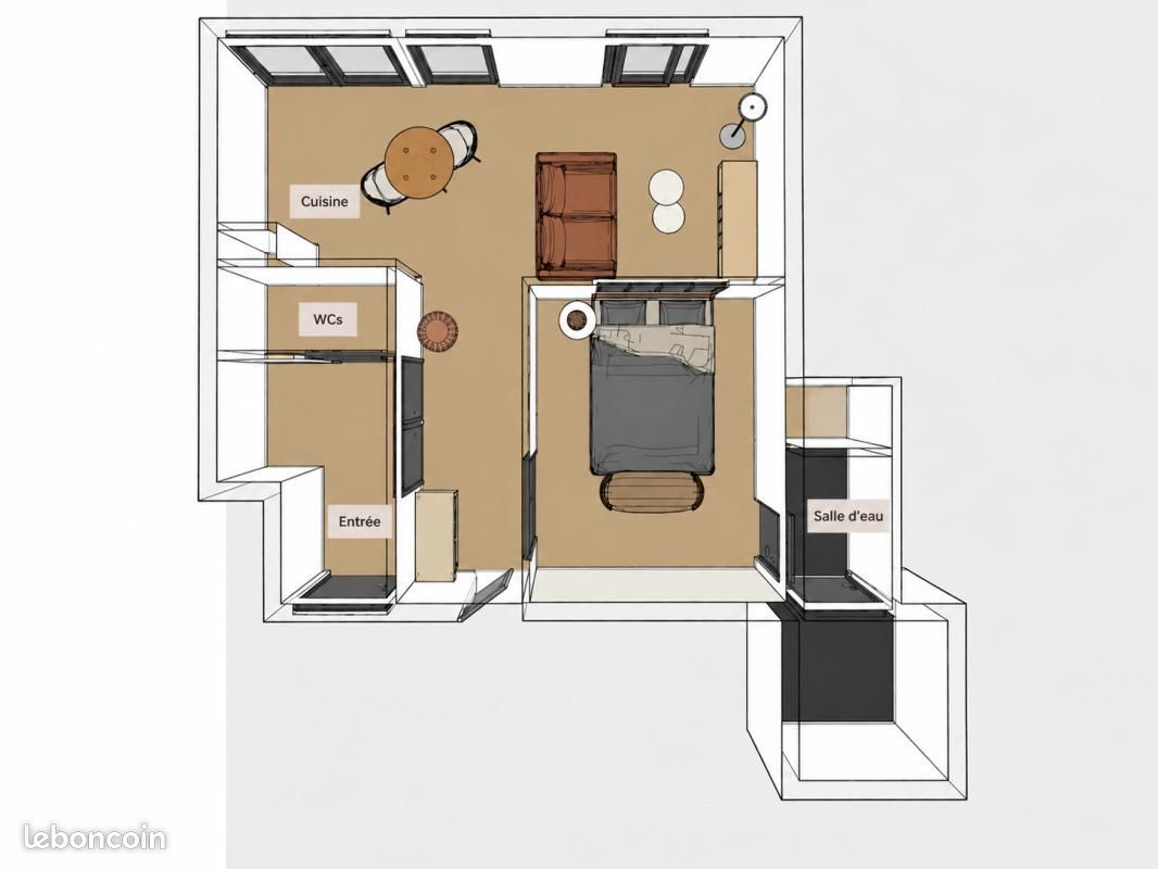 Appartement 1 pièce 36 m² · à Paris · 36 m² · 2 000 €/mois