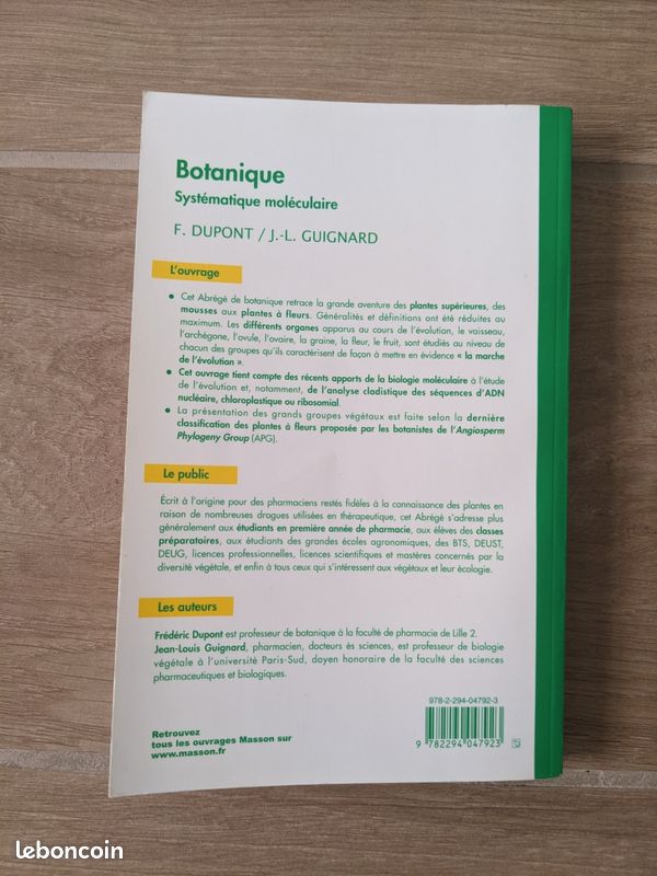Livre Botanique : systématique moléculaire (image 3)